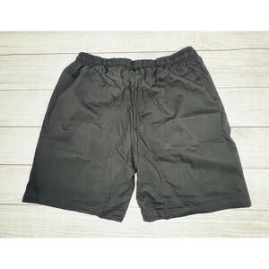 NWOT Cozee Corner‎ Men's Black Cotton Shorts Size Medium Elastic Waist Pockets